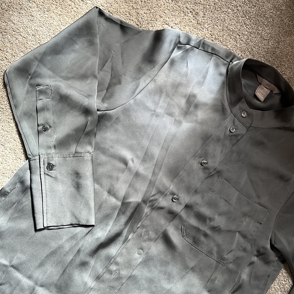 H&M Women’s Silk Button Down Shirt